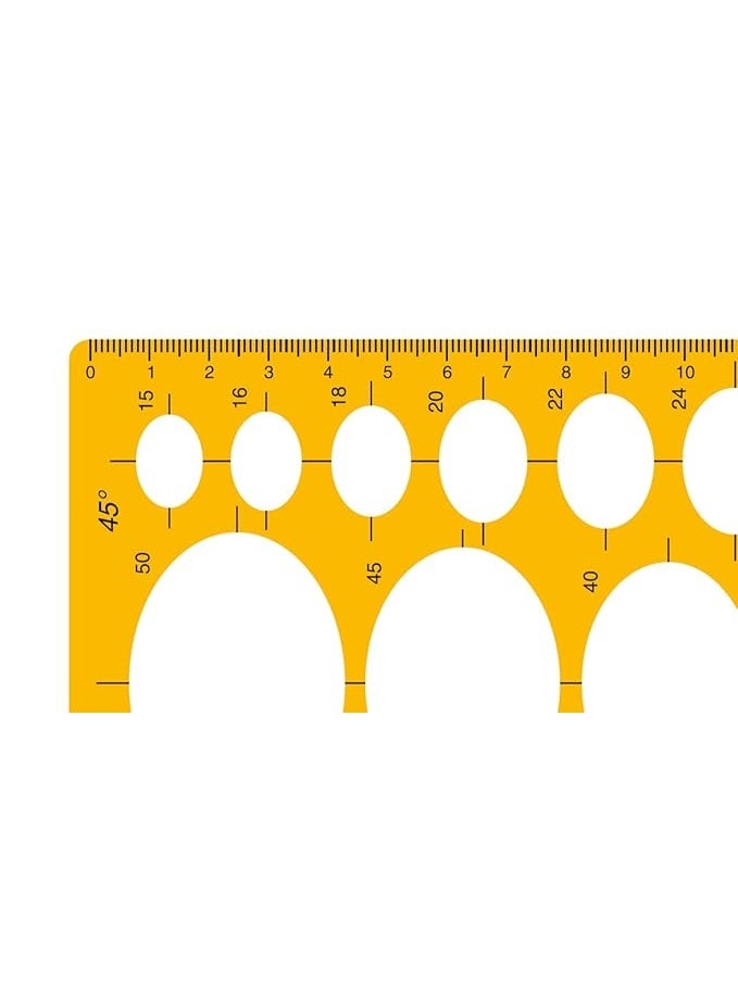 Mesco Ellipse Template Stencil – 45° Ellipse Shapes Drawing & Drafting Tool - Image 2